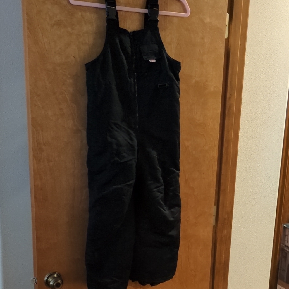 Black Insulated Snow Bib Overalls Cherokee